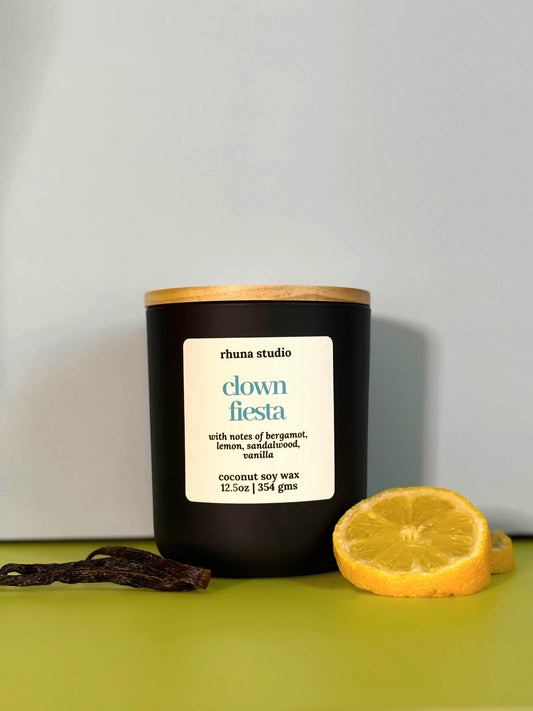 clown fiesta candle