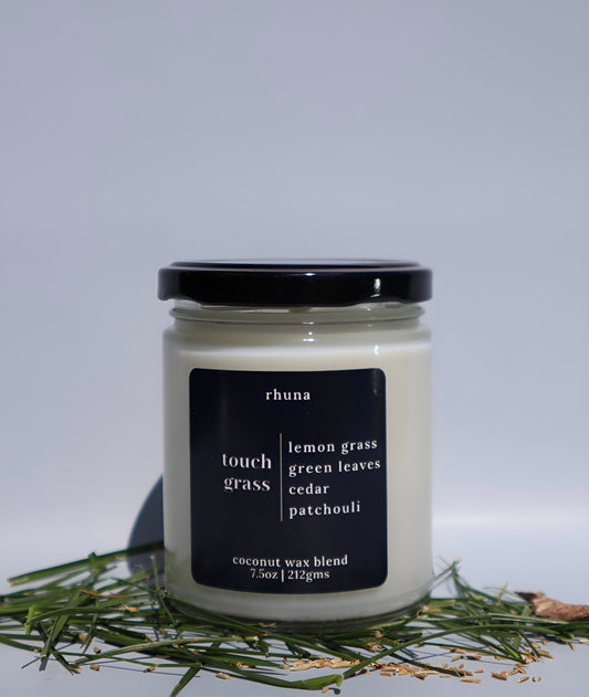 touch grass candle